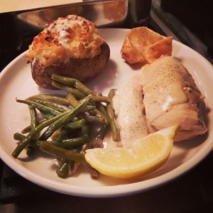 Roasted Chicken & Double Stuffed Potatoes